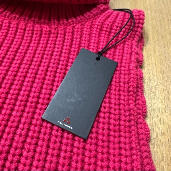 Peuterey Wool Sleeveless Turtleneck Sweater Fisherman Knit Medium Fuchsia Pink - Picture 6 of 16